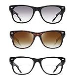 Diseño Clásico - Estilo cuadrado clásico con lente de gafas de sol bifocales es adecuado para hombres y mujeres de todas las edades.
