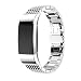 Produktbild Fitbit Charge 2 Armband, OverDose Milanese Edelstahl Uhrenarmband-Bügel-Armband + HD Film für Fitbit Charge 2 (A-A1-Silber(200mm) NEIN HD Film)