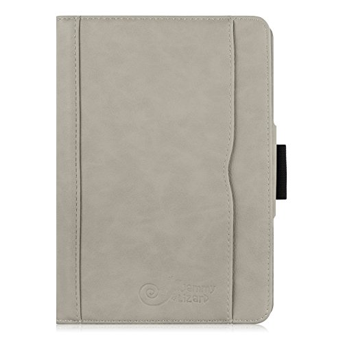 iPad Mini Hülle – JAMMYLIZARD Ledertasche Smart Cover mit Standfunktion für iPad Mini 4. 3. 2. & 1. Generation, OLIVGRAU & HONIG, [MIT STIFT & STIFT-HALTER] - 5