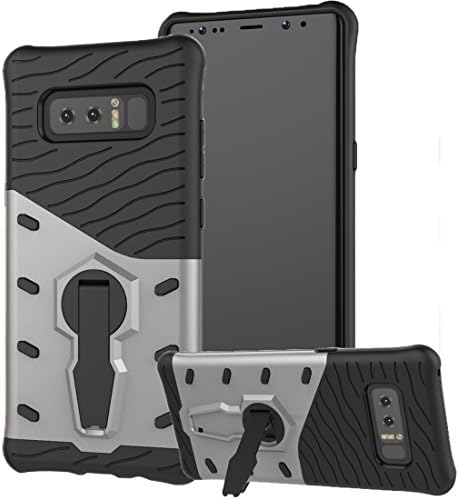 Galaxy Note 8 Armor case, REXANG [with 360° Kickstand] High Quality [Ultra Armor] ough Durable Survivor ,Hard Rugged Shock Proof ,Best Heavy Duty Dual Layer Tough Cover for Samsung Galaxy Note8 (Galaxy Note8, Silver)
