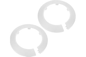 M METERXITY 2-Pack Pipe Cover Decoration, Suit for 75mm Outer Diameter Flange Water Pipe Escutcheon Water Pipe Drain Line Cover for Radiator Pipe/Water Drain Tube [White]