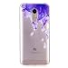 Produktbild HopMore Xiaomi Redmi Note 5 Hülle Silikon Transparent Durchsichtig Hüllen Clear Muster Design Bumper Ultra Slim Dünn TPU Motiv Handyhülle Kawaii One Piece Cover Case Redmi Note 5 - Lila Blumen