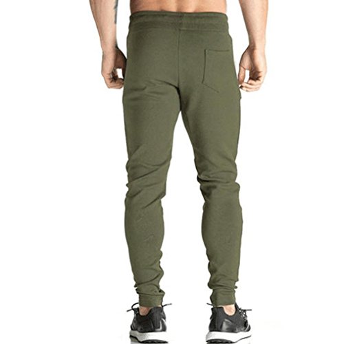 Cinnamou-Hombre Pantalón Moda Pantalones de Chándal de Hombre Pantalones Casuales para Hombres Running Yoga Pantalones Deportes Pantalones (Verde, M)
