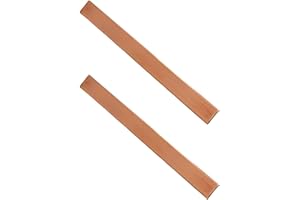 COAVOO 2 Pièces Plaque/Barre en Cuivre Plat 5 mm x 25 mm x 200 mm (Cuivre T2 pur 99.9%) pour Terre Électrique,Travail du Métal et Bricolage