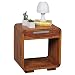 Produktbild WOHNLING Design Nachttisch Massivholz Sheesham Nacht-Kommode 50 cm mit Schublade Boxspringbett Nachtköstchen Natur-Holz massiv dunkel-braun Nachtkonsole Landhaus-Stil Schlafzimmer-Möbel Nachtschrank