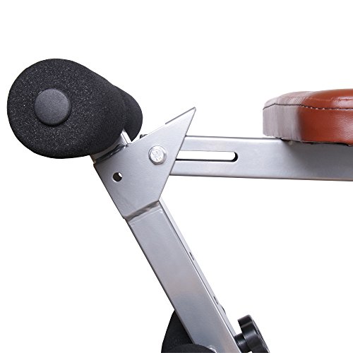 ScSPORTS Hantelbank klappbar, Trainingsbank verstellbar, Sit-Up Bank mit Beinfixierung, rot - 5