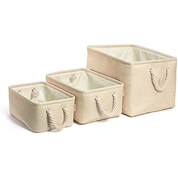COSYLAND 3er Stück Aufbewahrungsbox Set faltbar Wäschekorb Speicher