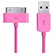 Produktbild Xtra-Funky Exklusiv 1 Metre langes hochqualitatives Ersatz-USB-Ladegerät und Daten-Synchronisierungs-Übertragung Kabel für iPhone 3G 3GS 4 4S / iPod Touch 1st 2nd 3rd 4th / Nano & Classic 1st 2nd 3rd 4th 5th 6th/ iPad 1 & 2 (Sync nur mit iPad) - Blassrosa