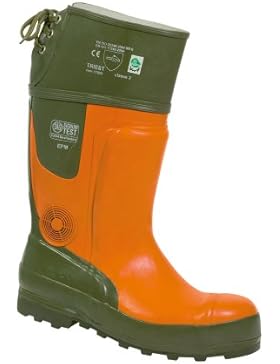 Feldtmann 35510/GR.45 Sägeschutz-Stiefel Größe45 Ulme, oliv / orange