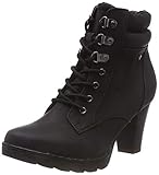  TOM TAILOR Damen 585200130 Stiefeletten, Schwarz (Black 00001), 41 EU