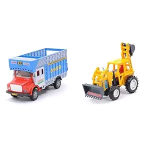 Centy Toys Public Truck - (Color may vary) & JCB Earth Mover, Yellow Combo
