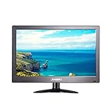 JOHNWILL Moniteur Portable 12 Pouces Moniteur IPS 1366x768 IPS avec USB VGA HDMI AV BNC, Plastique Noir