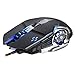 Produktbild ZTTOC Wired Gaming Maus Leiser Klick, Ergonomische Kabelgebundene USB Computer Maus mit Skin Beschichtung, 4 Einstellbare DPI, LED Licht Atmen, 6 Tasten für Mac, PC, Laptop, Computer