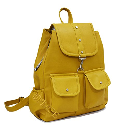 splice pu leather backpack