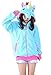 Produktbild Minetom Unisex Cartoon Jacke Pyjama Tieroutfit Seitentaschen Reißverschluss Mit Kapuze Tier Cosplay Sweatshirt Halloween Kostüm Hoodies Einhorn Einhorn Blau XL(175-182CM)