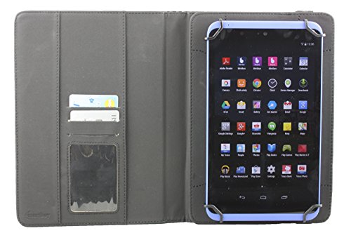 Emartbuy® Schwarz Eingabestift + ZTE Light 8 Tablet 7.85 Zoll Universalbereich ( 8 – 9 Zoll ) Schwarz Carbon PU LederMulti Angle Exekutiv Folio Mappen Kasten Abdeckung mit Kartensteckplätze - 5