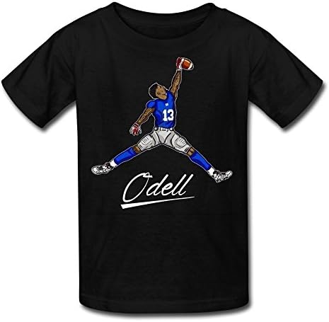 LYYJY Youth Odell Beckham Jr New York Giants T-Shirt - Black, CBlack, X-Large