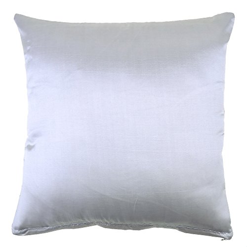 Kissenhülle Sofa Kissenbezug Dekokissen Hülle für Ihr Sofa Sessel Autositz Bett Rückenkissen, 45×45 cm, Polyester (Silber) - 3