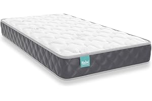 Nalui - Colchón Cuna 120 x 60 cm Baby Dreams Núcleo HR Adapt Foam, Lateral 3D Transpirable y Tejido Aloe Vera Hipoalergénico | Reversible | Certificado Oeko-Tex® | Hecho en España. Altura ±11cm, Gris
