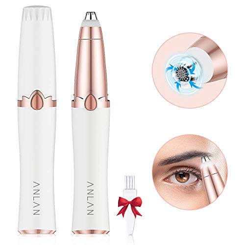 ANLAN Augenbrauen Trimmer Rasier Rasierer Elektrischer Augenbrauenrasierer Handliches Eyebrows Hair Remover Präzise Haarentfernung Müheloser Augenbrauentrimmer Rasieren mit LED-Licht