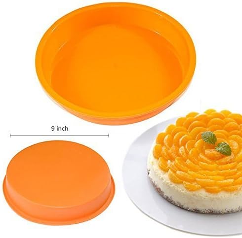 9" Round Silicone Cake Mold Pan Muffin Chocolate Pizza Pastry Baking Tray Mould