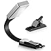 Produktbild KINGTOP Leselampe, LED Buchlampe mit Clips, USB Wiederaufladbar Klemmeleuchte, duale Klemmen, Tragbar und Flexibel, einstellbare Helligkeit, Lesezeichen,Magnetische Befestigung, für Kindle, Buch,Bett.