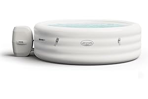Lay-Z-Spa 60011 Vegas Hot Tub with 140 AirJet Massage System Inflatable Spa with Freeze Shield Technology, 4-6 Person