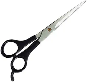 SIYAA Professional Barber Salon Scissors for Hair Cutting for Men Women Plastic Handle Stainless Steel Blades pack of 1