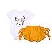 Produktbild Fenverk Baby Boys' Top Braces Kids Party Outfit Clothing Sets Baby Clothes Toddler Sweatshirt Outfits Boy Girl Print Trouser Set Dresses(Gelb,6-12 Monate)