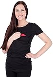 Mija - 2 in1 Kurzarm-Shirt Stillshirt & Umstandsshirt / Stilltop / Umstandstop 3074