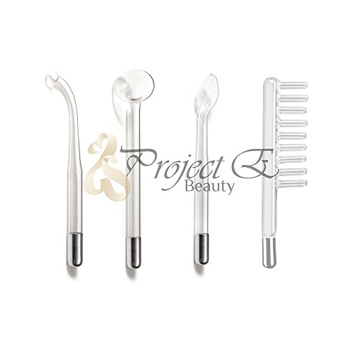 Project E Beauty 11mm High Frequency Device Argon Gas Violet Hook Mushroom Spoon Comb Electrode Set Beauty Parts