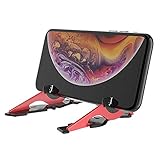 Mehrzweckhalterung: Die Öffnung des Telefonständers hat eine universelle Form und ist in 3 Adaptergrößen mit einer maximalen Größe von 10 mm erhältlich. Sie ist universell mit Smartphones, Tablets oder anderen tragbaren Geräten kompatibel, deren Breite unter 10 mm liegt.