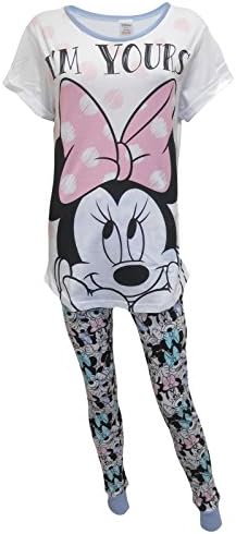 Dreamz Ladies Lounge Wear Pyjamas Set Official Disney Marvel Multi Listing (12-14, Minnie Im Yours)