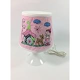 Kinderzimmerlampe Dekolampe, Nachttischlampe Stehlampe Hexenhäuschen rosa
