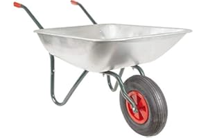 RAVENDO DIY80 Schubkarre Schubkarren Schiebtruhe Gartenschubkarre Schiebetruhe 80 Liter Mulde Luftrad 50kg Tragkraft