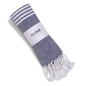 Haber - Turkish Style Premium Cotton Bath Towel - Blue