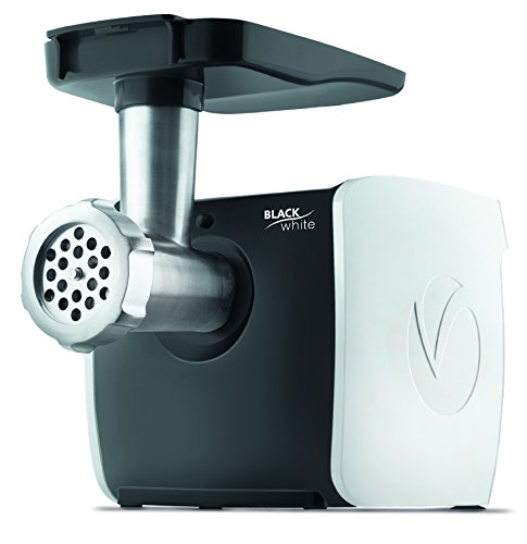 VITEK 2000 Watt Electric Professional Meat & Vegetable Grinder with Home Sausage Maker Food Mincer & Slicer with Reverse Mode (Black & White)