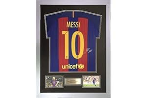READY MADE SHIRT FRAME FRAME FOR SIGNED SHIRT SILVER FRAME DOUBLE BLACK MOUNT WITH PHOTO HOLE *FREE PERSONALISED PLAQUE*