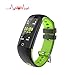 Produktbild Fitness Health Tracker mit Farbe Bildschirm, Smart Watch Herzfrequenz Monitor, Kalorien/Schritt-Marke, Blood Druck Sleep Monitor, wasserdicht IP67 Activity Tracker Sport Armband für iOS/Android S grün