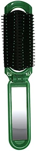 COSE DI DONNA® Folding hair brush with mirror, travel pocket, compact for purse or car Bathroom Accessories Hairbrushes Plastic