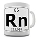 Produktbild TWISTED ENVY Lustige Kaffee Tasse Becher Periodic Table of Elements Rn Radon Keramiktasse