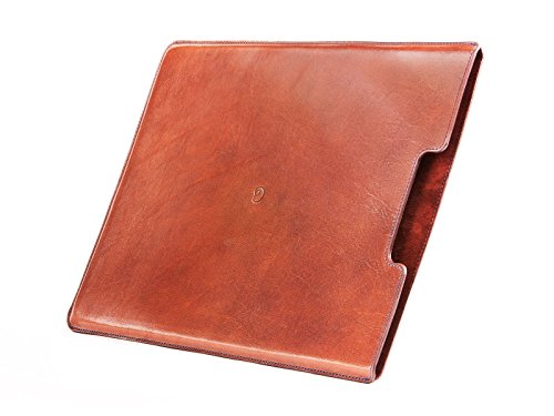 Danny P. Brand Housse en cuir pour MacBook Air 33 cm Mackbook Air 13" marron foncé