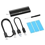 [NVMe M.2-Gehäuse] - Basierend auf dem ASMedia ASM2362-High-Speed- -Master-Control-Chip werden NVME M-KEY M.2-PCI-E-SSD，unterstützt das UASP TRIM-Protokoll, schnell und.