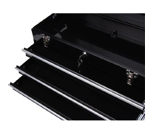 Homcom® Werkzeugkasten Werkzeugkoffer Werkzeugkiste Metall 540x290x220mm schwarz - 5