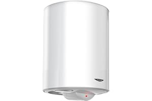 Ariston SAGEO 100 L - Chauffe-eau Électrique Vertical Mural 100L - Ø560mm - Résistance Steatite Anticalcaire - Installation en eaux dures - NF Performance 2** - Conçu pour être installé en France