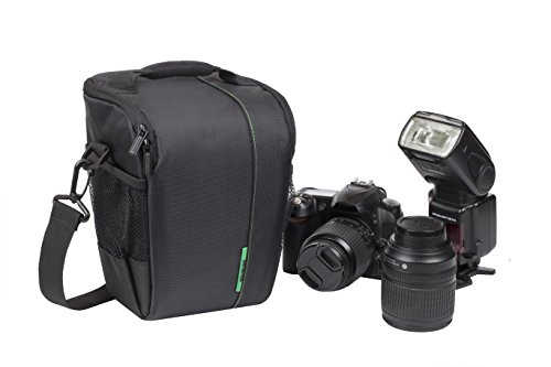 RIVACASE SLR Colttasche – Elegante Tragetasche mit verstellbaren Trennwänden und Zubehörfächern – Schwarz - 5