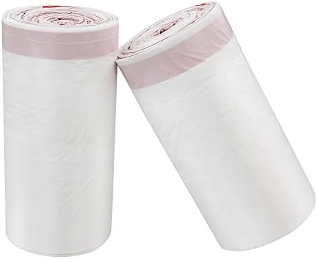 Cadine 30L Drawstring Bin Liner, White, 120 Counts