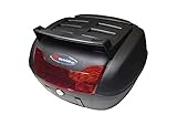 top case roller rot Maße LxHxB: 340x340x480mm Top Case für Motorroller, Roller, Motorrad und Quad 40 Liter Koffer Gepäckfach schwarz inkl. Montageplatte