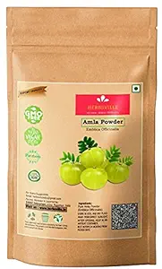 HerbsVille Bio Organic Amla Powder (Phyllanthus Emblica/Indian Gooseberry) for Face, Hair Care, Hair growth & Scalp Treatment (100 gm)