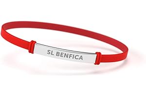 Sport Lisbonne et Benfica Pulseira Fashion Vermelha Júnior pour Mulher et Criança - Pulseira en silicone et Aço Inox - Apoie ou Benfica com um - Produit officiel - SLB
